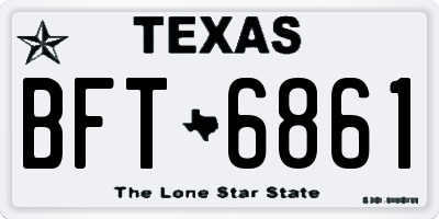 TX license plate BFT6861