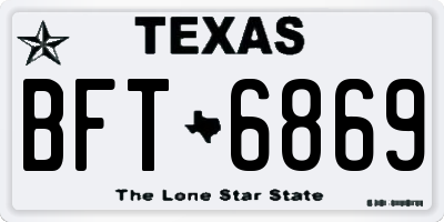TX license plate BFT6869