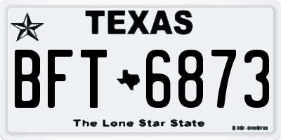 TX license plate BFT6873
