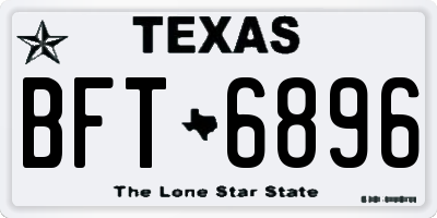 TX license plate BFT6896