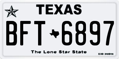 TX license plate BFT6897