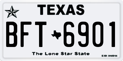 TX license plate BFT6901