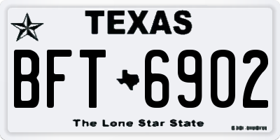 TX license plate BFT6902