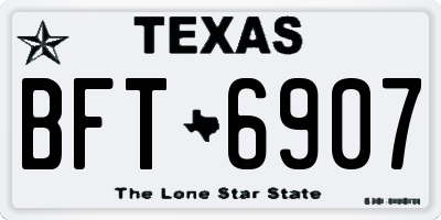 TX license plate BFT6907