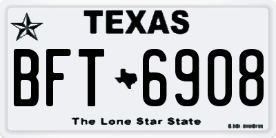 TX license plate BFT6908