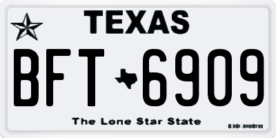 TX license plate BFT6909