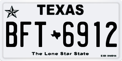 TX license plate BFT6912