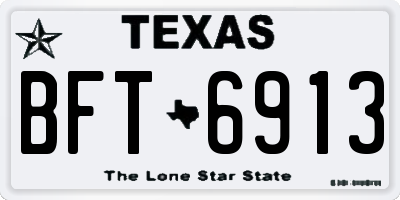 TX license plate BFT6913