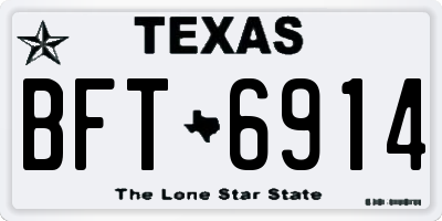 TX license plate BFT6914