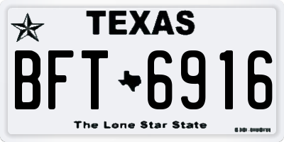 TX license plate BFT6916