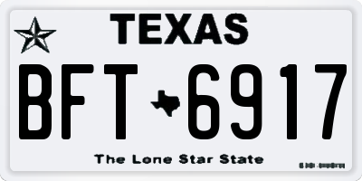 TX license plate BFT6917