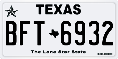 TX license plate BFT6932