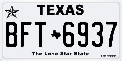 TX license plate BFT6937
