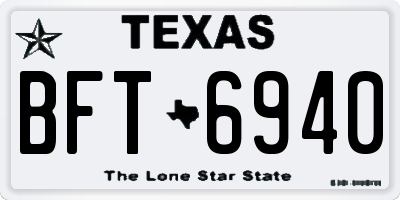 TX license plate BFT6940