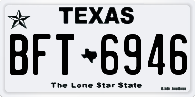 TX license plate BFT6946