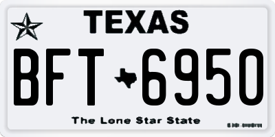 TX license plate BFT6950
