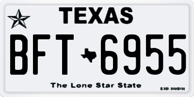TX license plate BFT6955