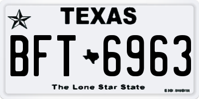 TX license plate BFT6963