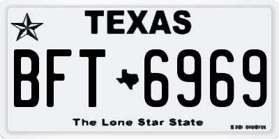 TX license plate BFT6969