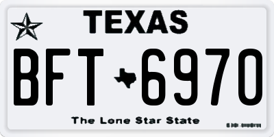 TX license plate BFT6970