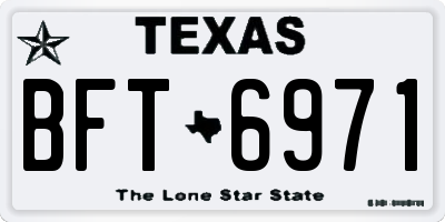 TX license plate BFT6971