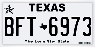 TX license plate BFT6973