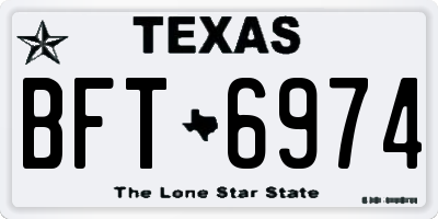 TX license plate BFT6974