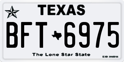 TX license plate BFT6975