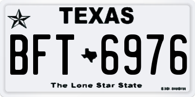 TX license plate BFT6976