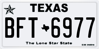 TX license plate BFT6977