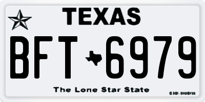TX license plate BFT6979