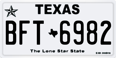TX license plate BFT6982