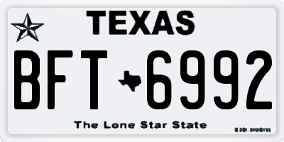 TX license plate BFT6992