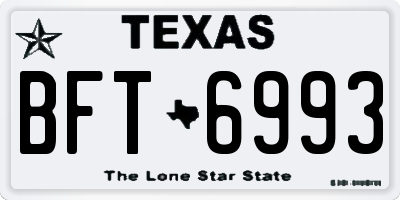 TX license plate BFT6993