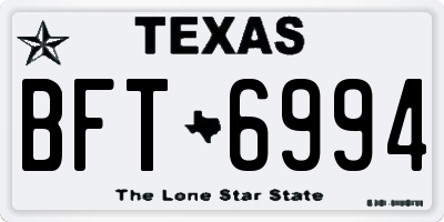 TX license plate BFT6994