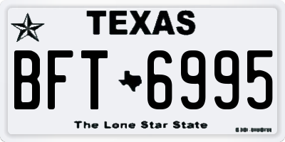 TX license plate BFT6995
