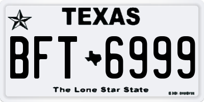 TX license plate BFT6999