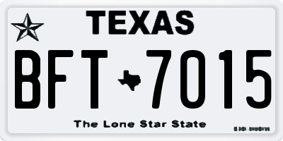 TX license plate BFT7015