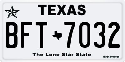 TX license plate BFT7032