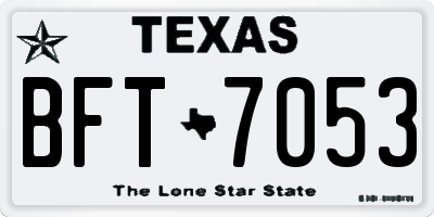TX license plate BFT7053