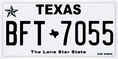 TX license plate BFT7055
