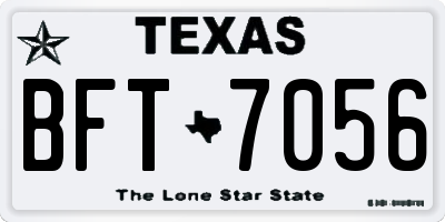 TX license plate BFT7056
