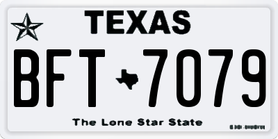 TX license plate BFT7079