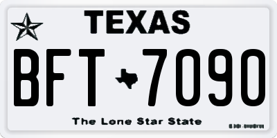 TX license plate BFT7090