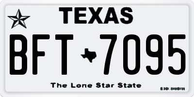 TX license plate BFT7095