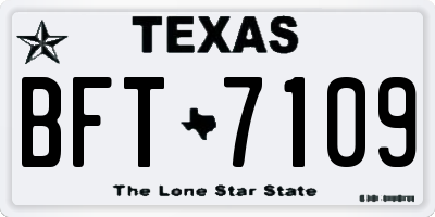 TX license plate BFT7109