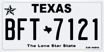 TX license plate BFT7121