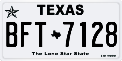 TX license plate BFT7128