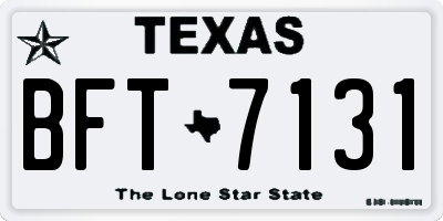 TX license plate BFT7131
