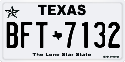 TX license plate BFT7132